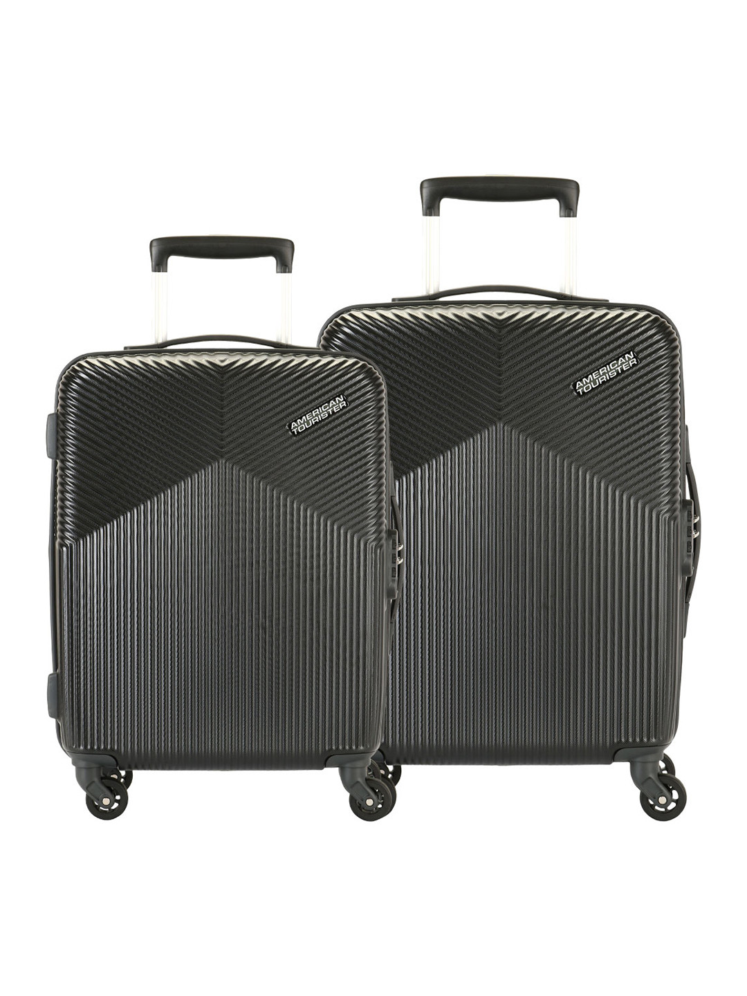 AMERICAN TOURISTER Pack of 2 Georgia Trolley Suitcases - Cabin & Medium