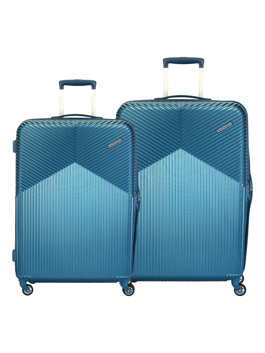 AMERICAN TOURISTER Pack of 2 Georgia Trolley Suitcases - Cabin & Medium