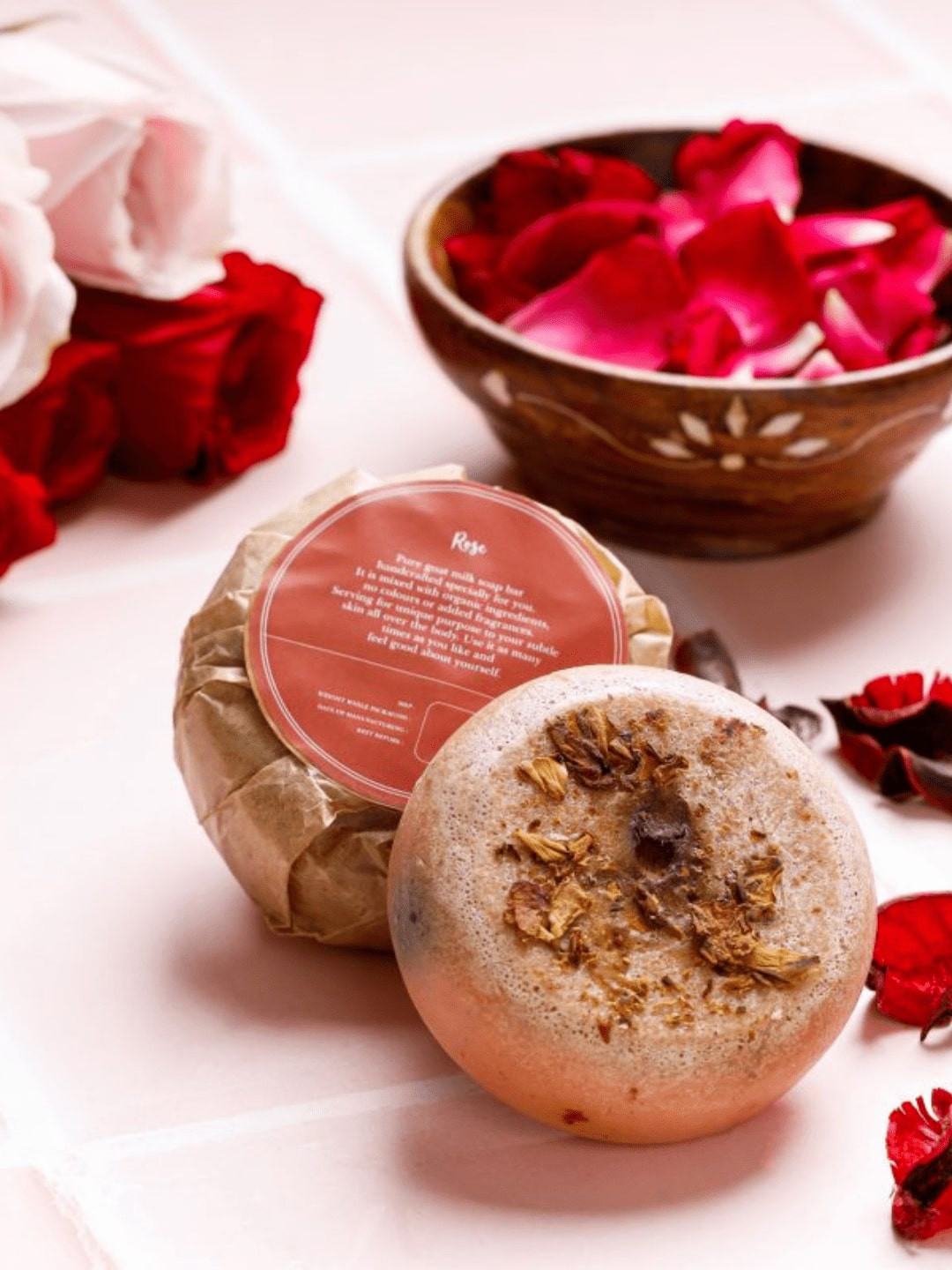 GOYA BASICS Ms Rosie Pure Goat Milk Soap Bar With Rose - 90g