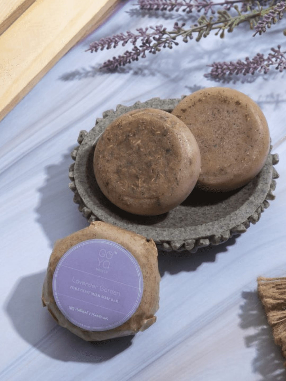 GOYA BASICS Lavender Garden Pure Goat Milk Soap Bar - 90 g