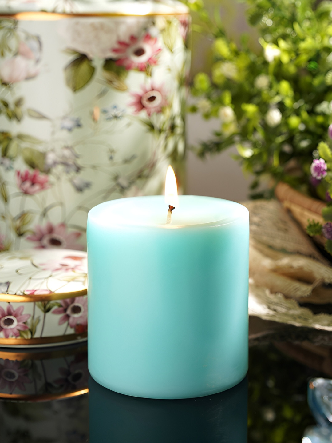 Pure Home and Living Blue Sea Breeze Pillar Candle