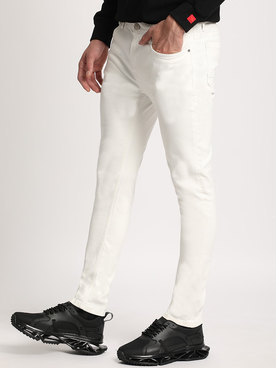THE BEAR HOUSE Men Skinny Fit Mid-Rise Clean Look Stretchable Jeans