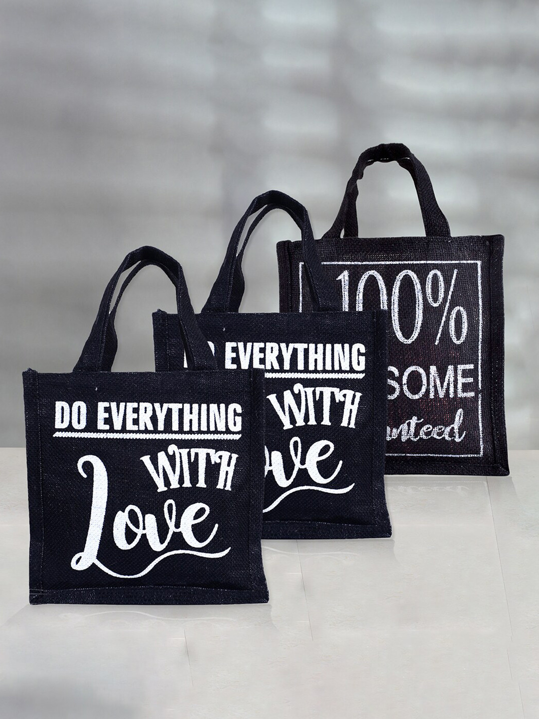 Kuber Industries Set of 3 Printed Lunch bags Travel Accessory