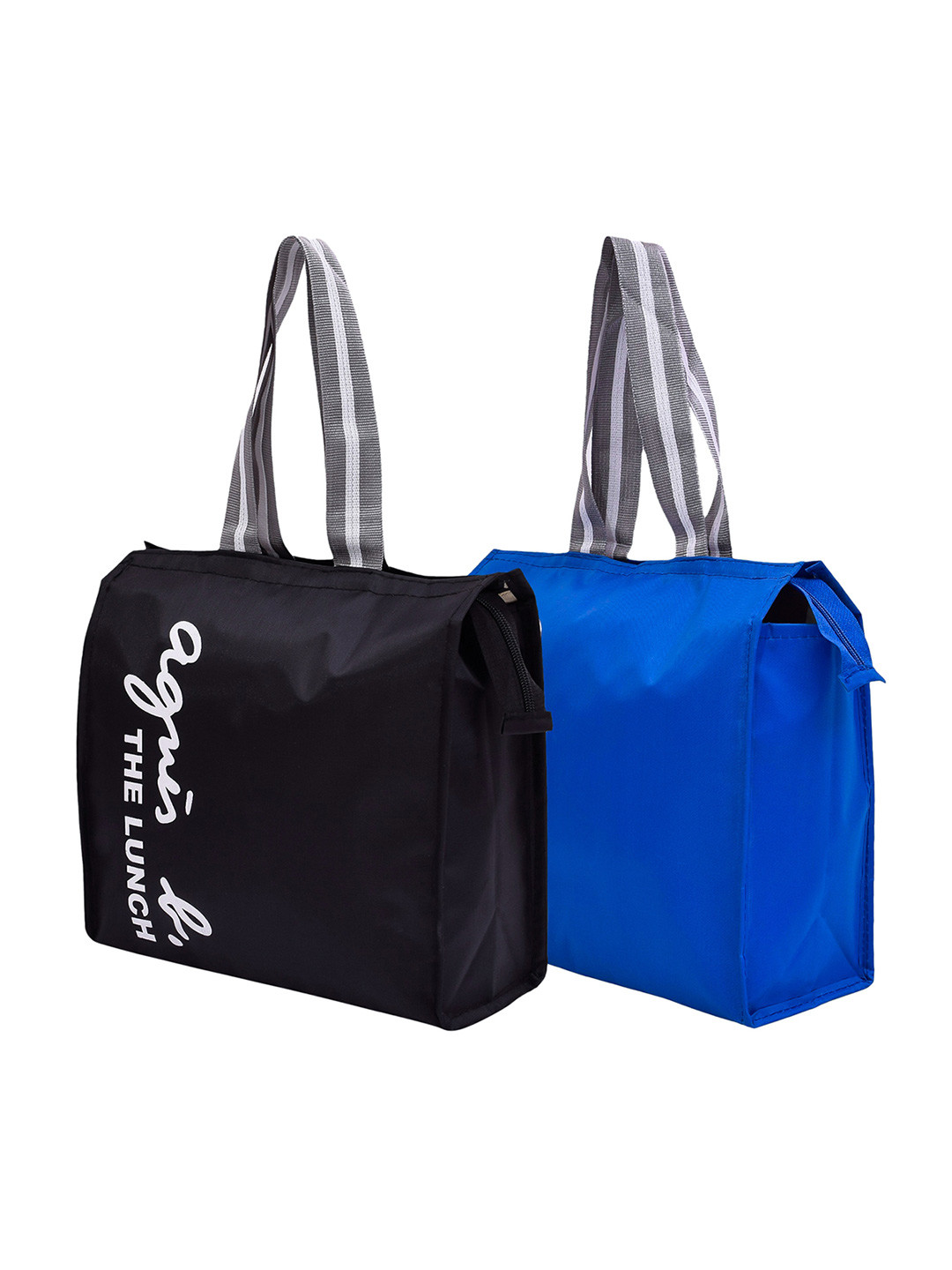Kuber Industries 2 Pcs Parachute Lunch Bag with Handle & Zipper