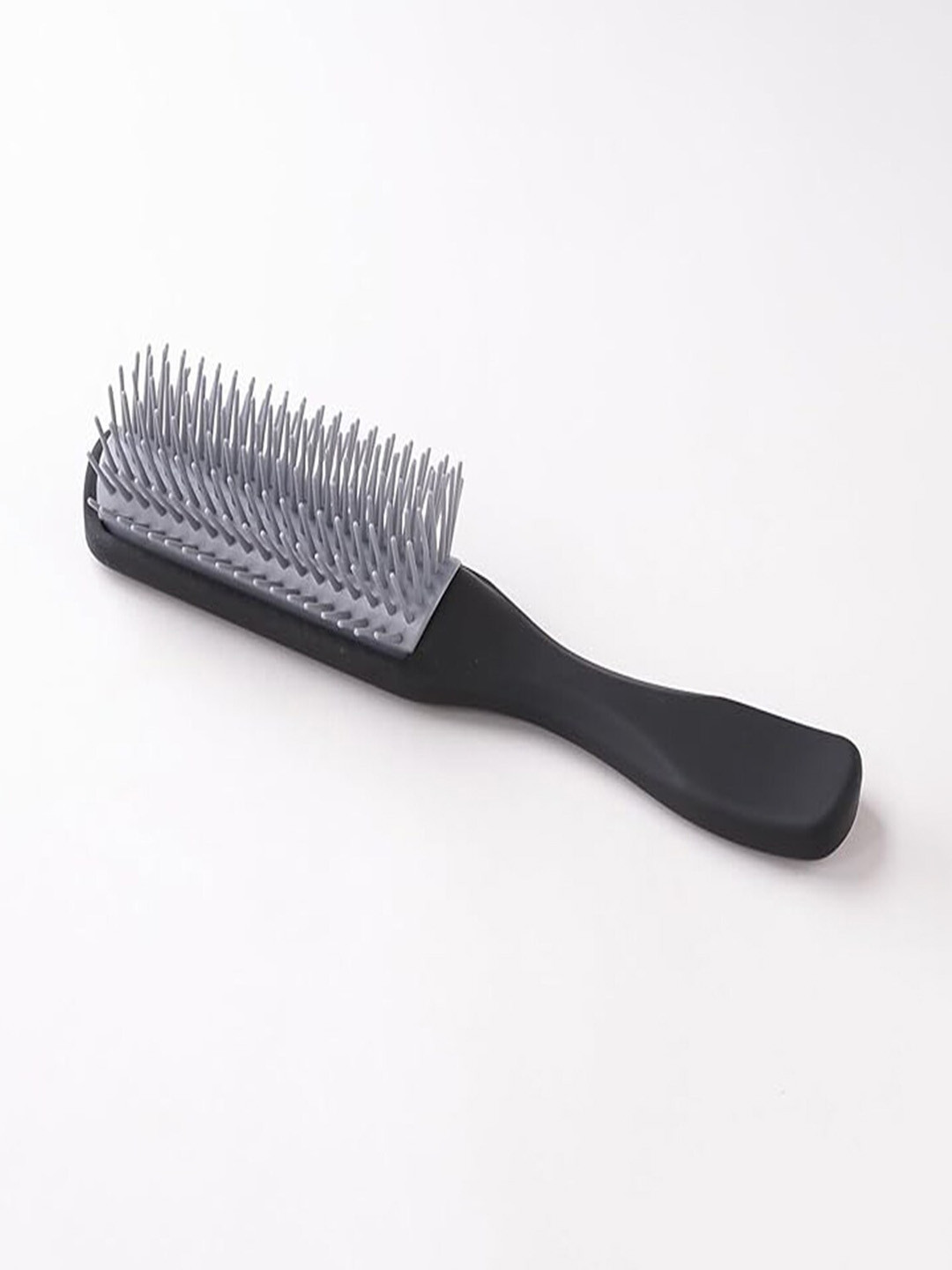 Kuber Industries Bristles Hair Brush for Curly Wavy Hairs - Black