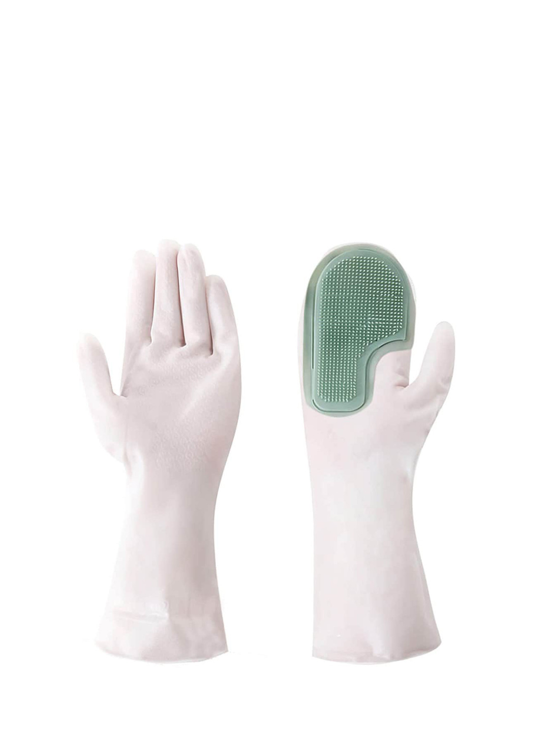 Kuber Industries Green Silicon Non-Slippery & Durable Kitchen Gloves