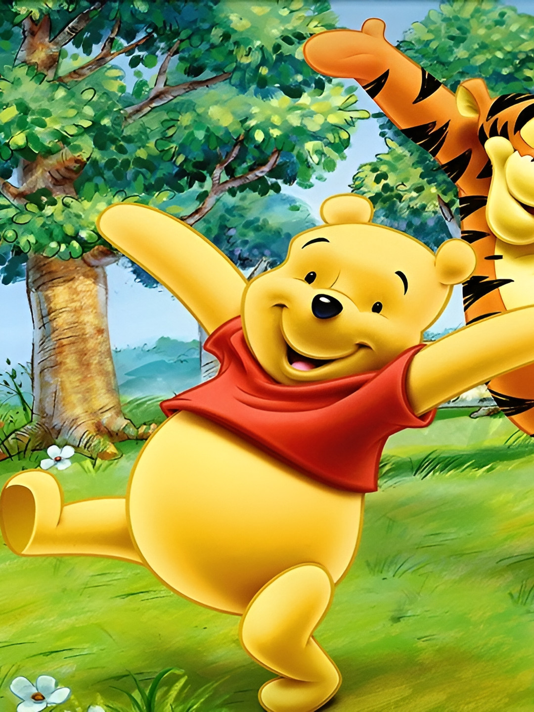 Wallpics Green & Yellow Cartoon Characters Paper Paintings Wall Art