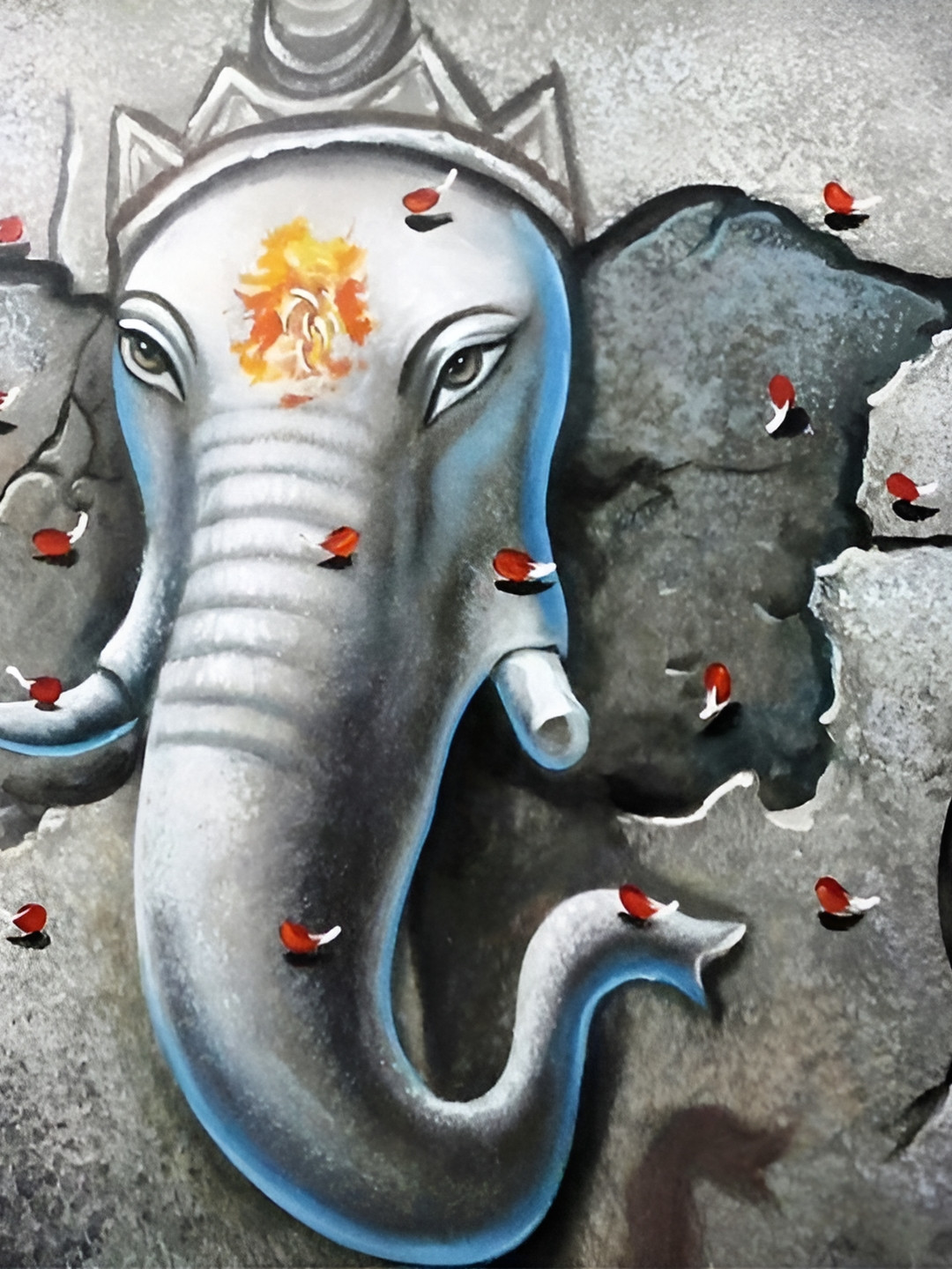 Wallpics Grey Printed High Quality Fully Waterproof Wall Sticker Poster