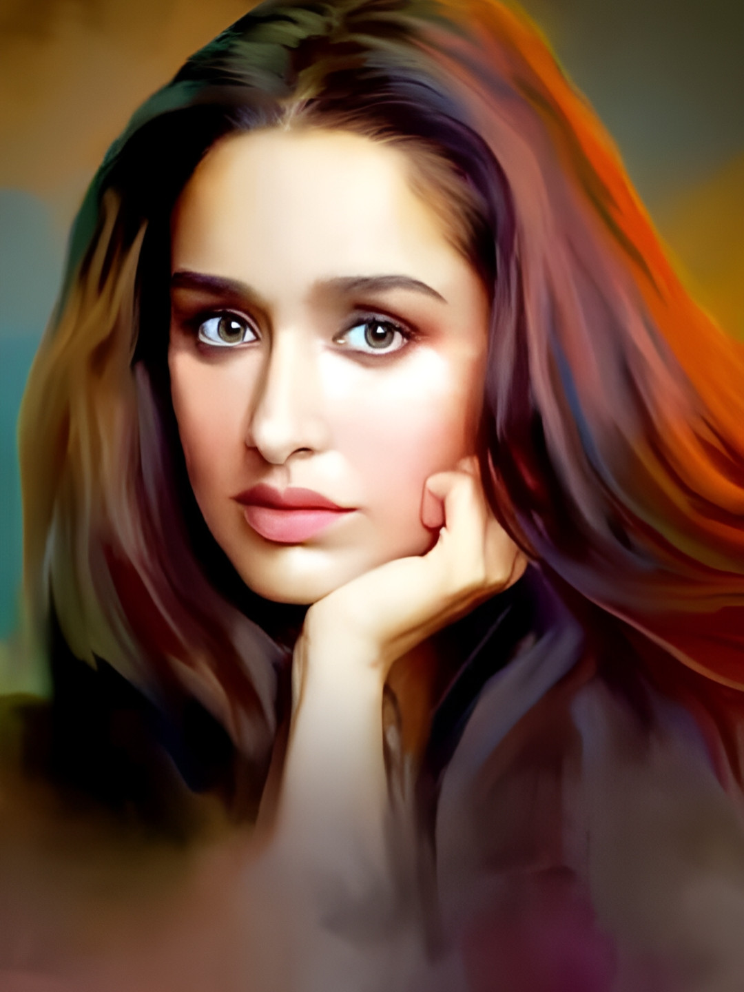 Wallpics Brown & Nude-Coloured Paper Paintings Wall Art