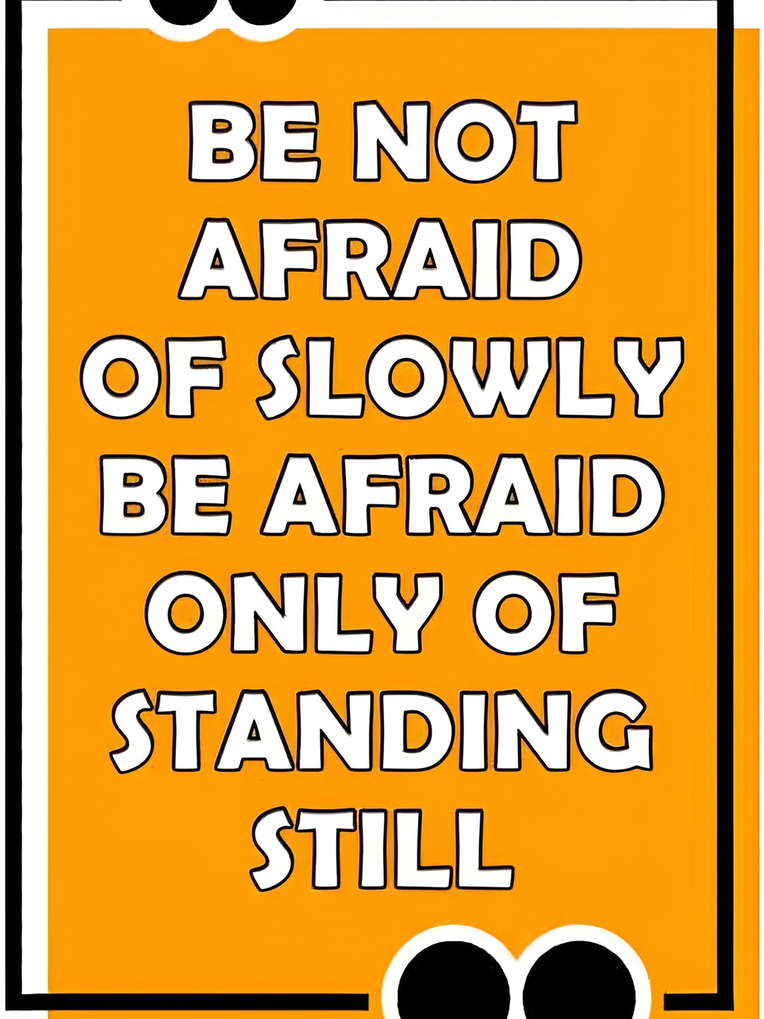 Wallpics Orange-Colored & White Waterproof Wall Poster