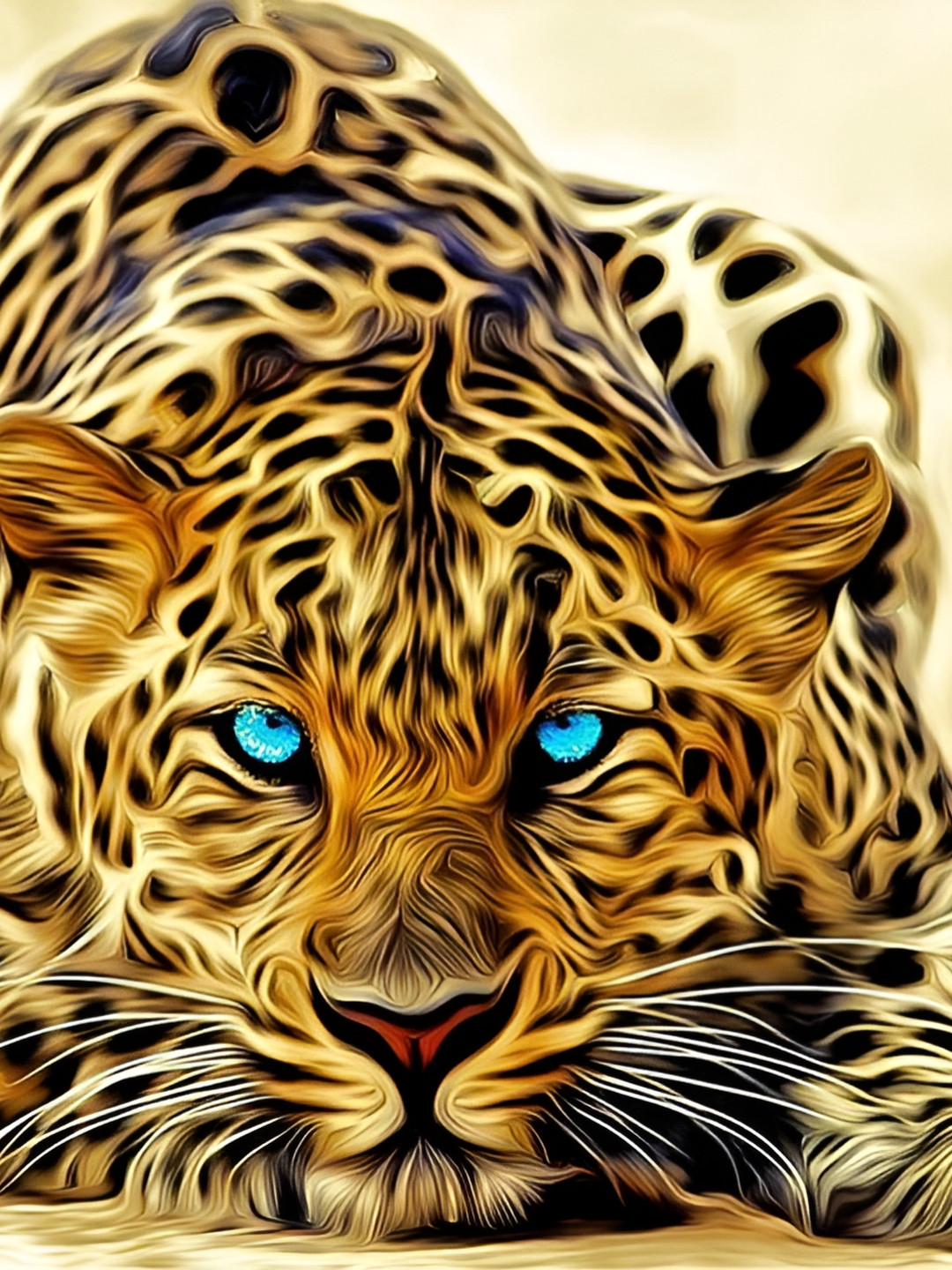 Wallpics Yellow & Black Cheetah Printed Paper Wall Poster