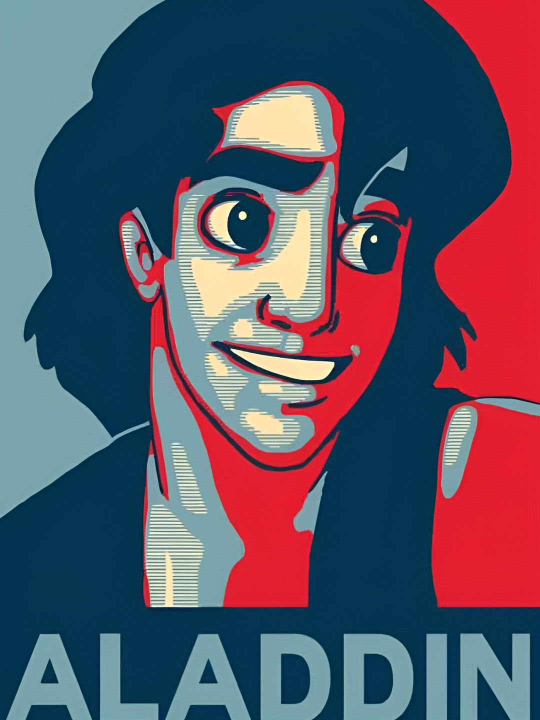 Wallpics Red & Blue Self Adviser Printed Waterpoof Wall Sticker