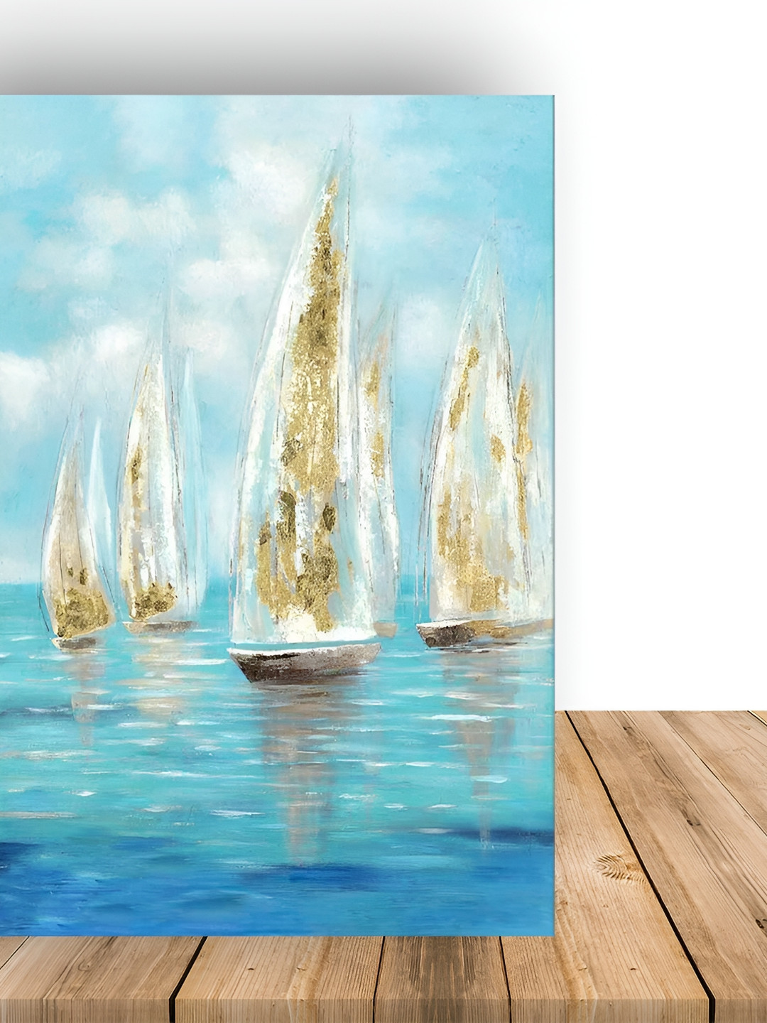 Wallpics Blue & White Painting Wall Poster