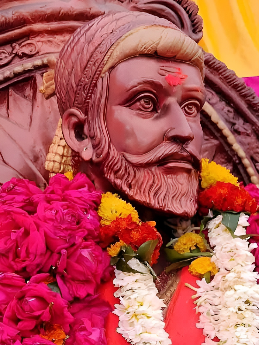 Wallpics Red & White Chatrapati Shivaji Wall Poster
