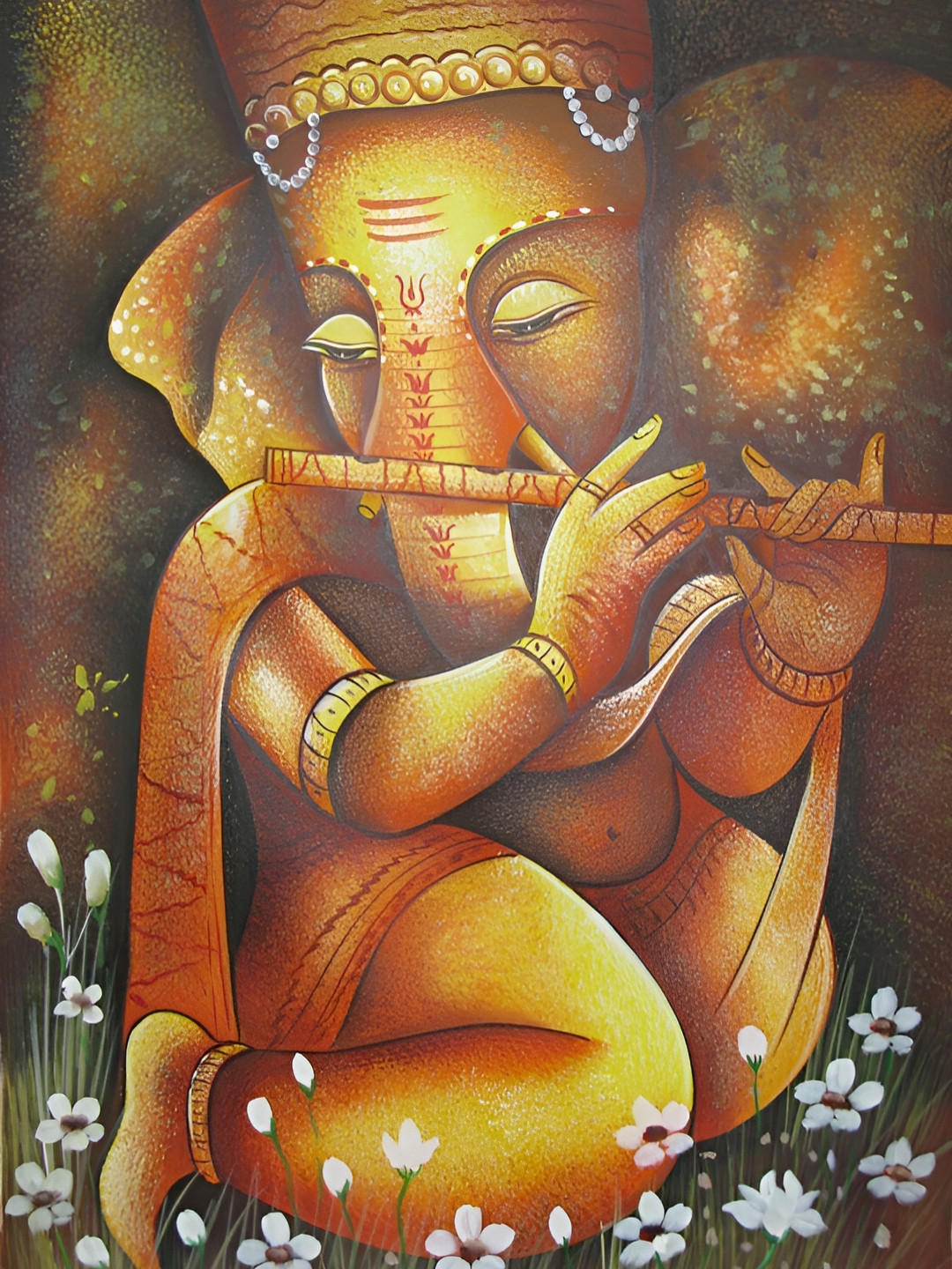 Wallpics Brown & White Printed Paper Wall Poster