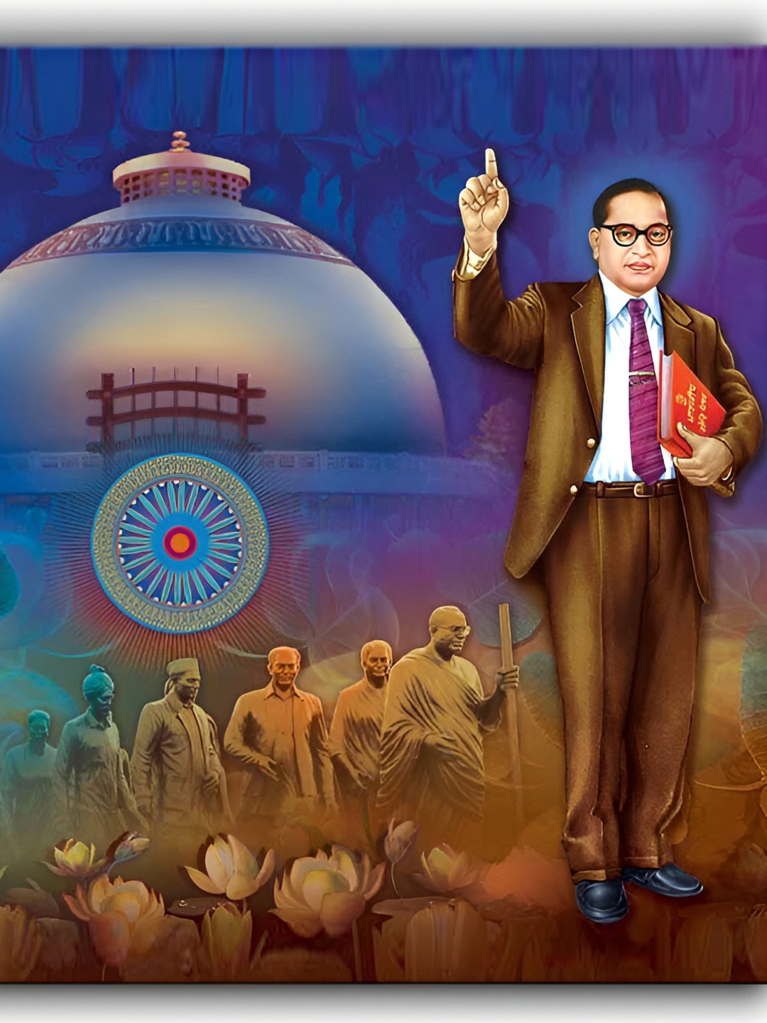 Wallpics Black & Brown 1 Piece Paper Religious Wall Paintings