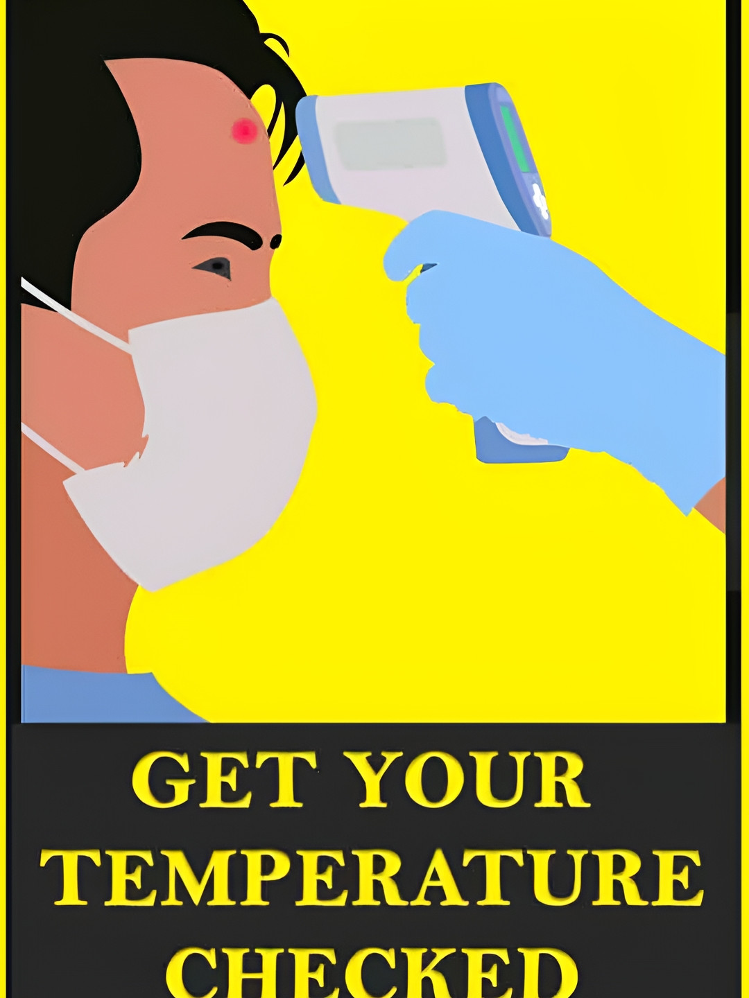 Wallpics Yellow & Blue Printed Fully Waterproof Wall Poster