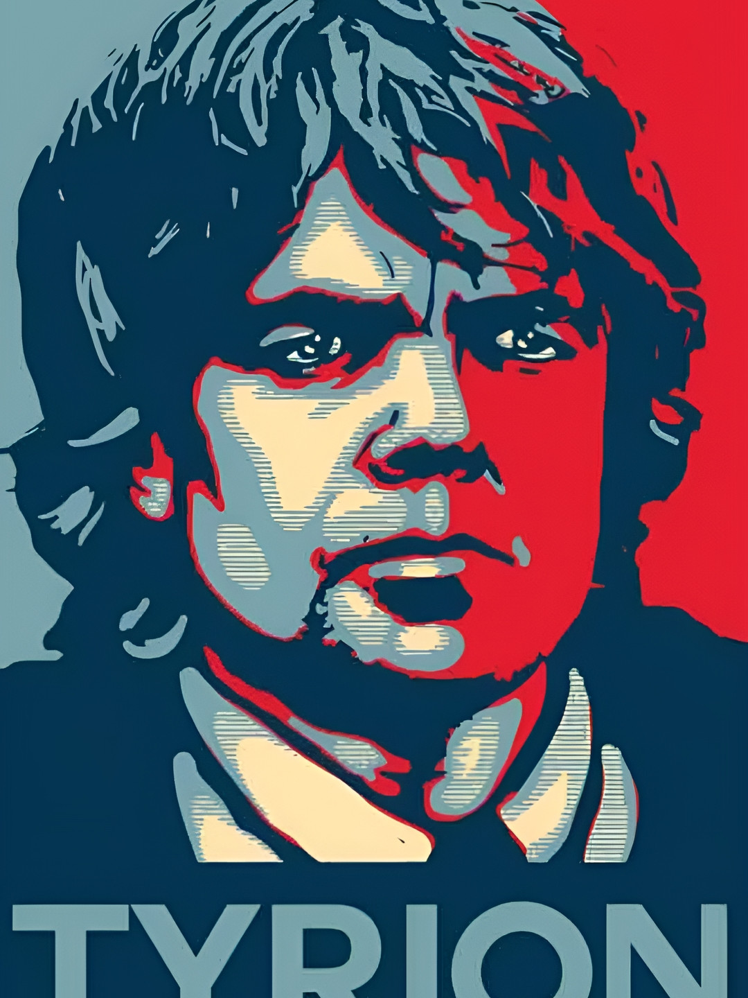 Wallpics Blue & Red Painting Wall Poster