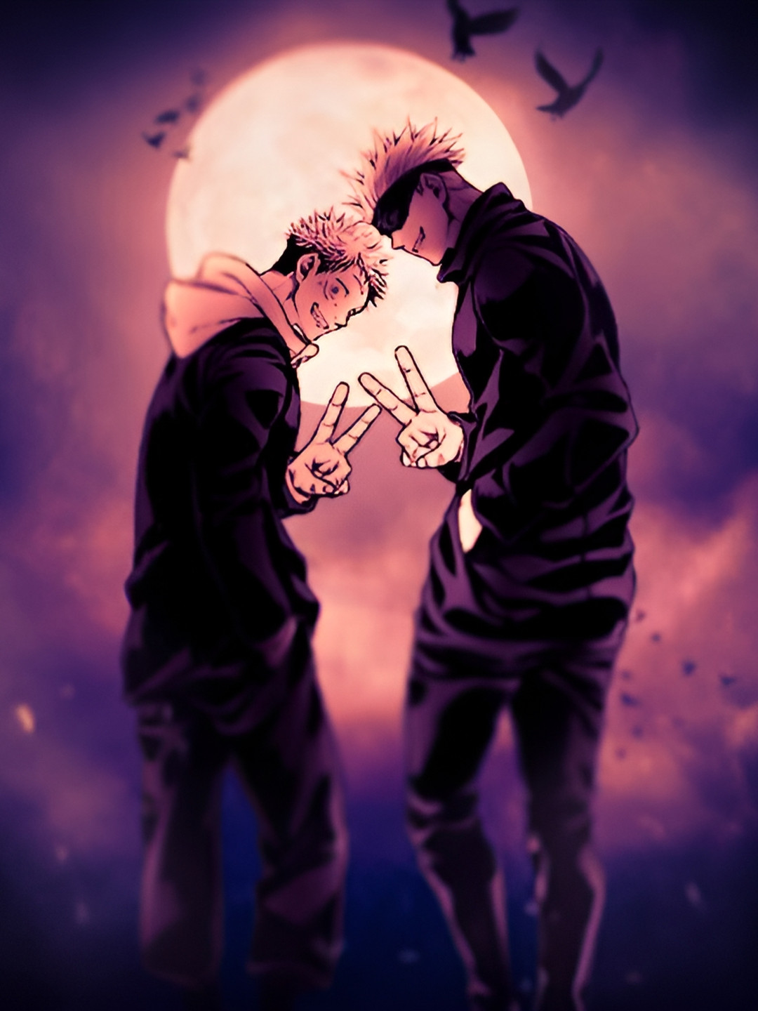 Wallpics Black & Pink Printed High Quality Fully Waterproof Wall Sticker