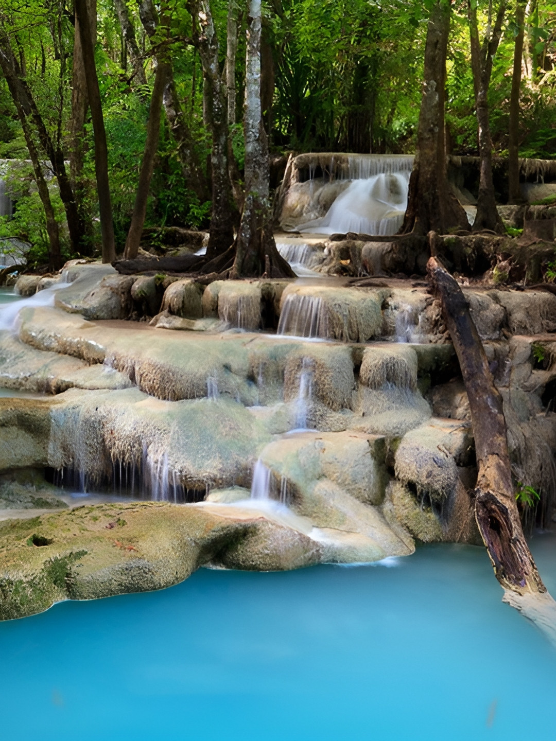 Wallpics Blue & White Floral and Botanical Paper Paintings Wall Art