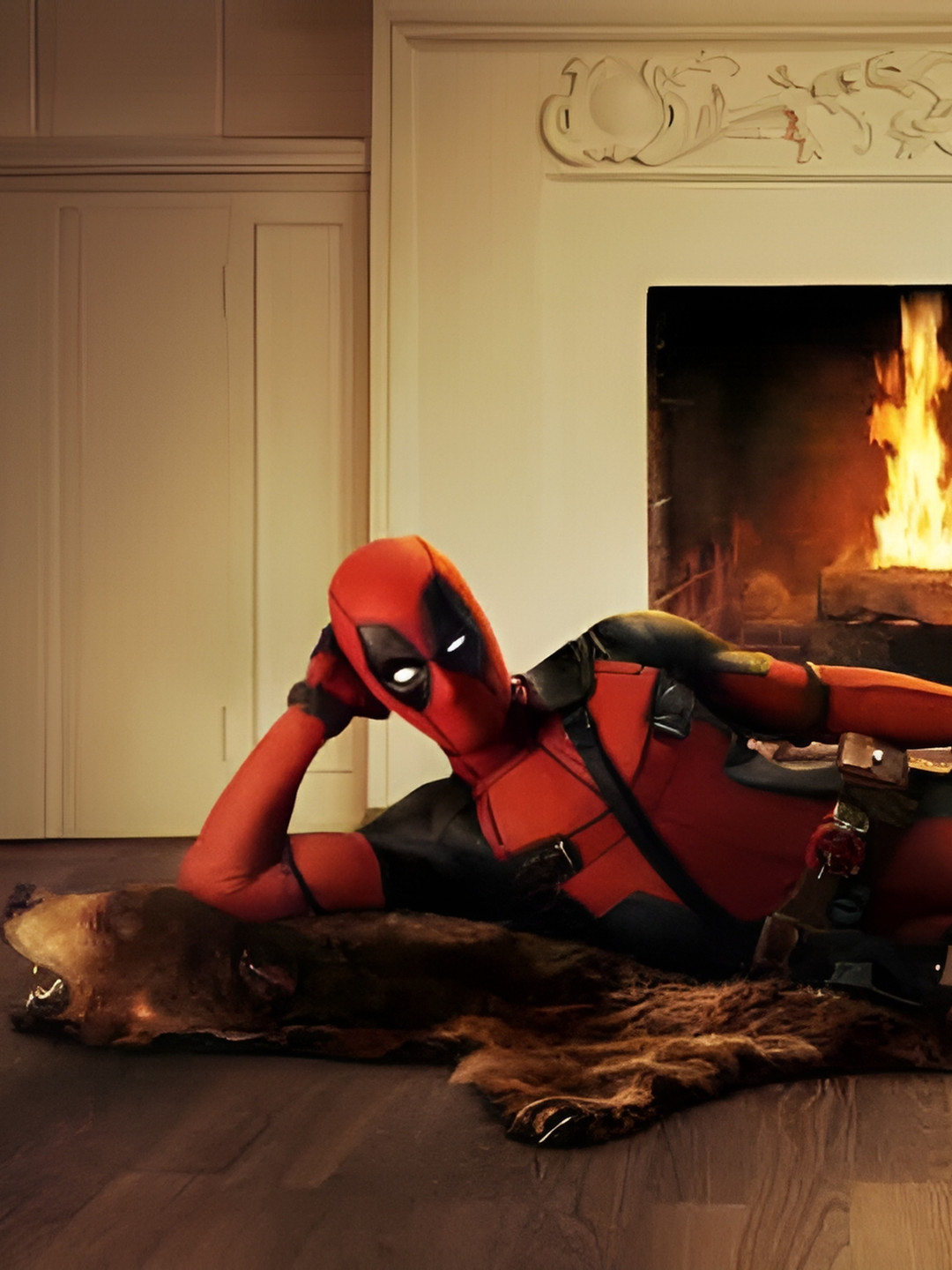 Wallpics Cream & Red Spiderman Printed Wall Poster