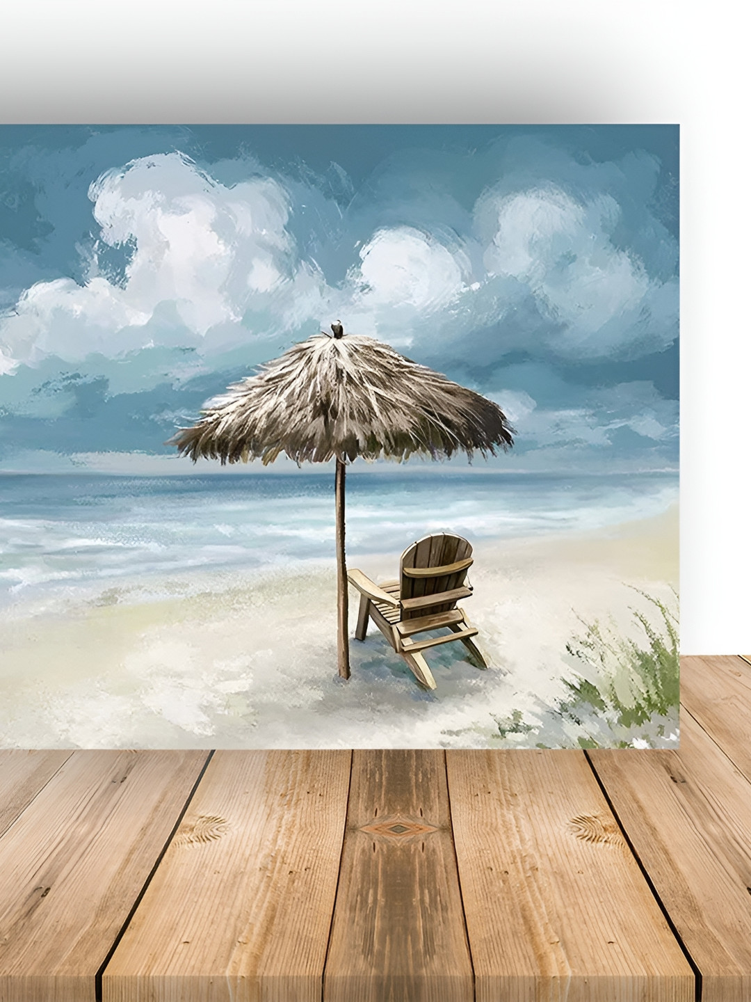 Wallpics Blue & Brown Wall Poster