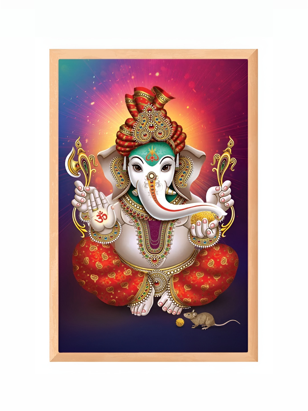 Wallpics Red & White Religious Printed Waterproof Wall Poster