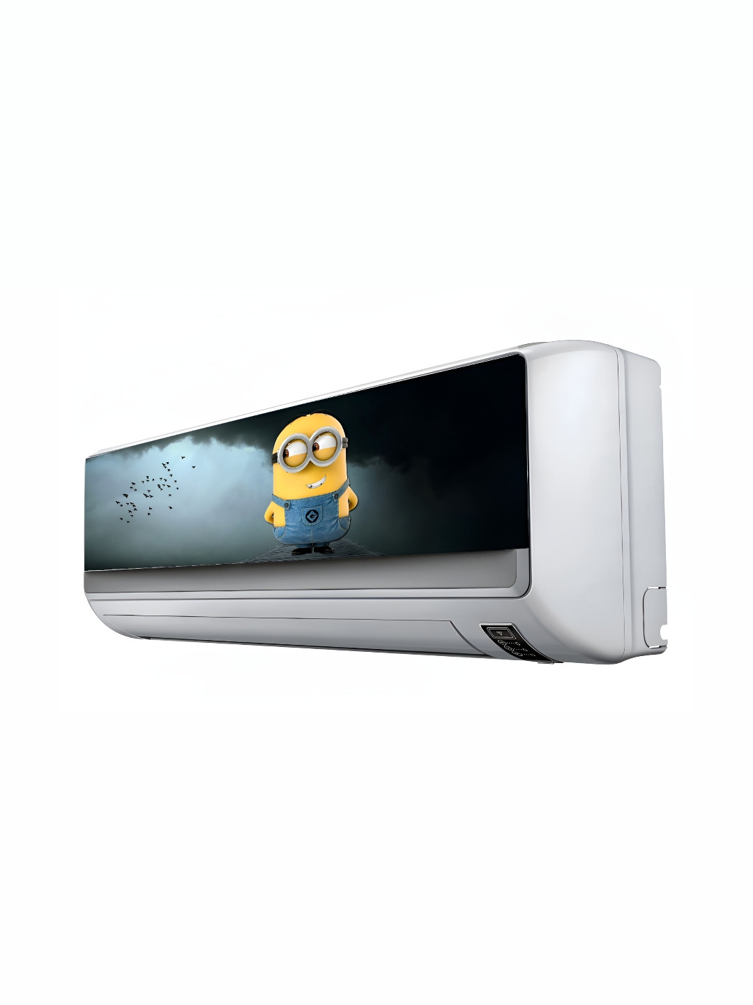 Wallpics Black & White Printed High Quality Fully Waterproof Vinyl AC Sticker