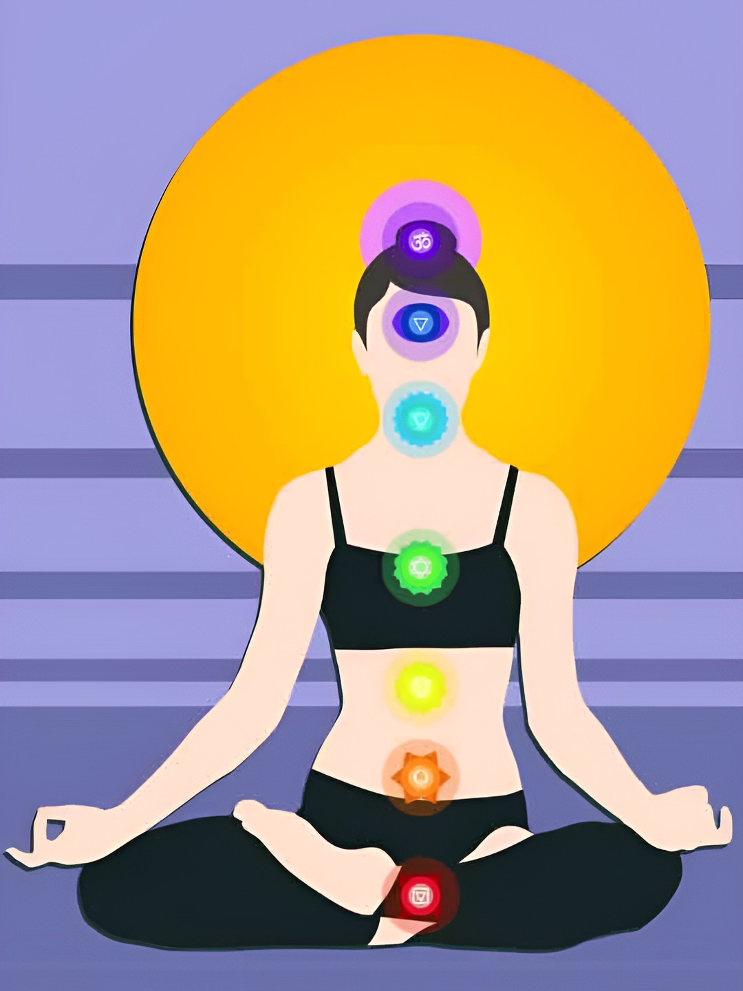 Wallpics Purple & Black Paper Painting Wall Sticker