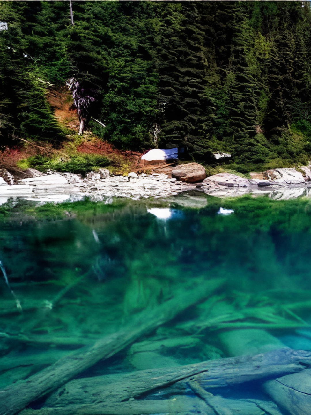 Wallpics Green & Blue Abstract Wall Poster