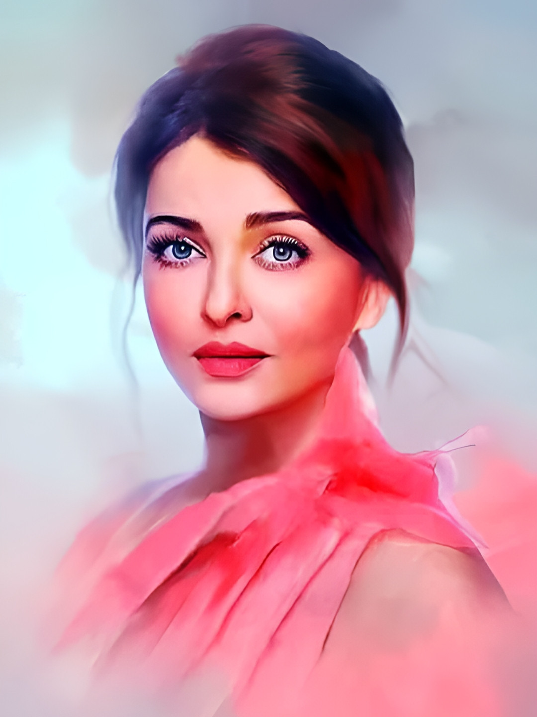 Wallpics Pink & Black Abstract Wall Poster