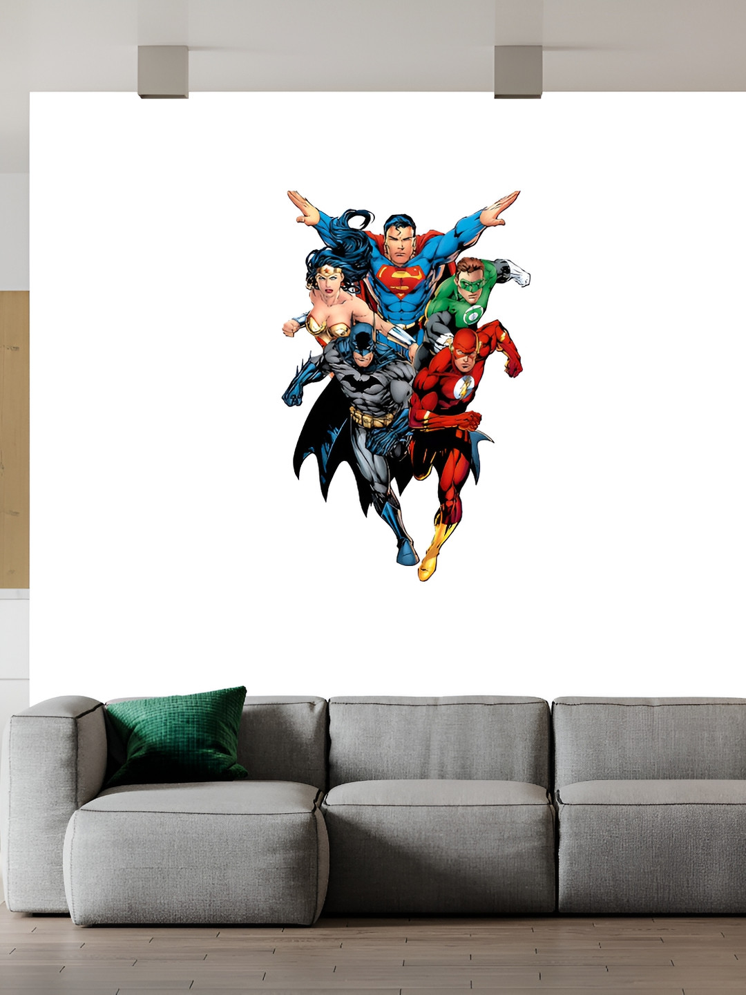 Wallpics Blue & Red Cartoon Character Printed Fully Waterproof Vinyl Wall Poster