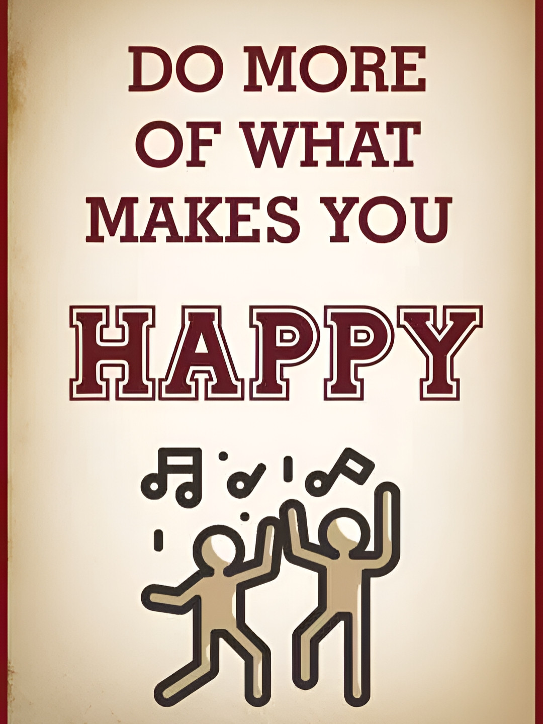 Wallpics Beige & Maroon Typography Printed Waterproof Wall Poster