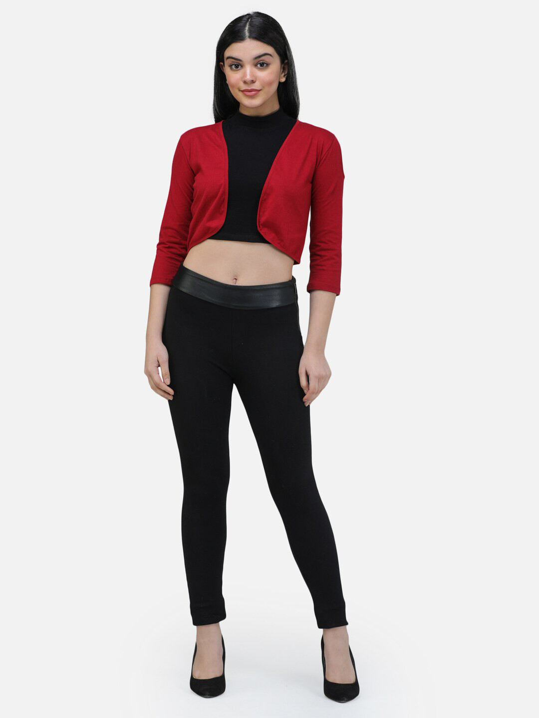 Cation Cotton Open Front Crop Shrug