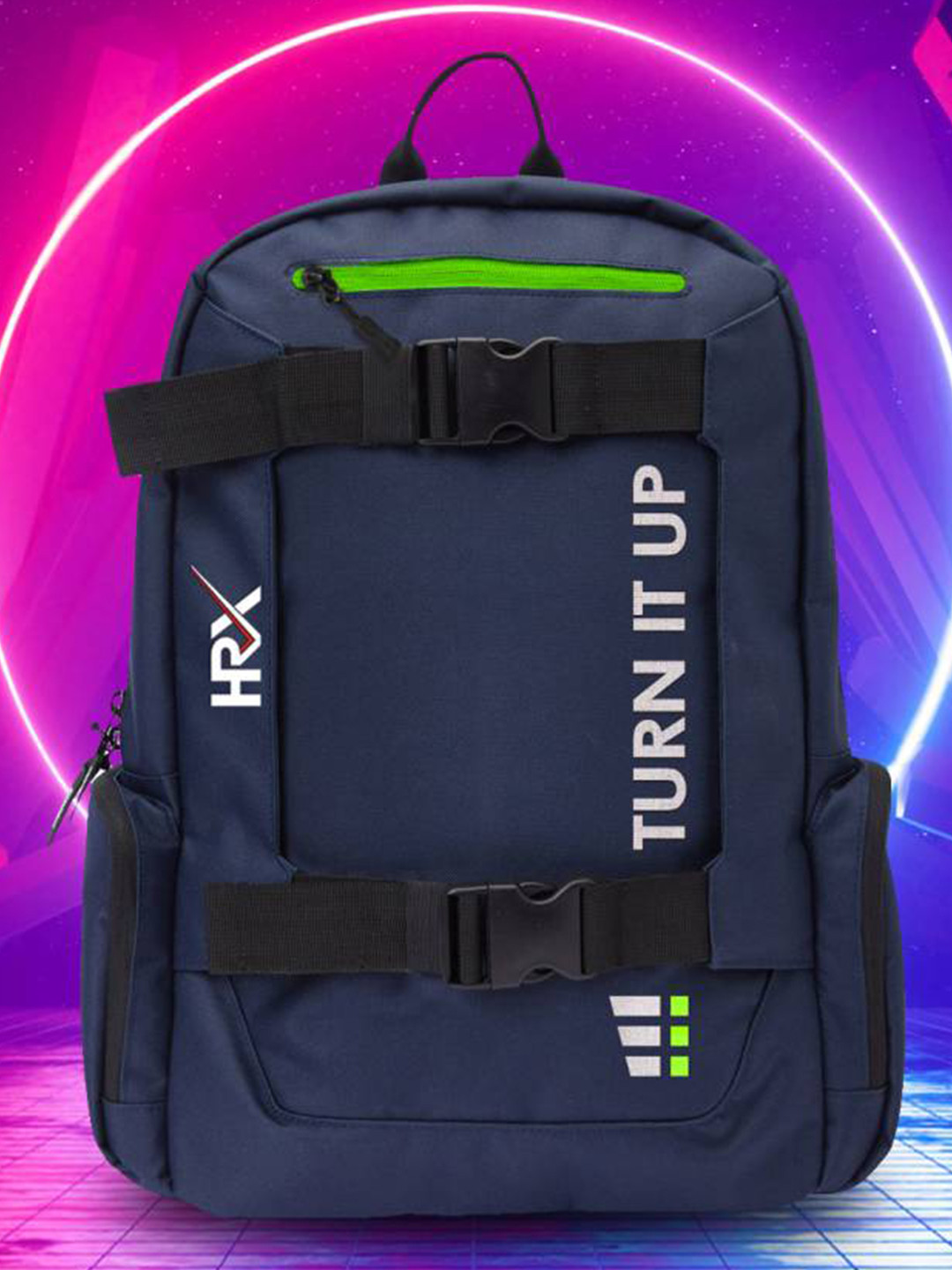 HRX by Hrithik Roshan SURFER Unisex Backpack with Reflective Strip & Rain Cover 35 L