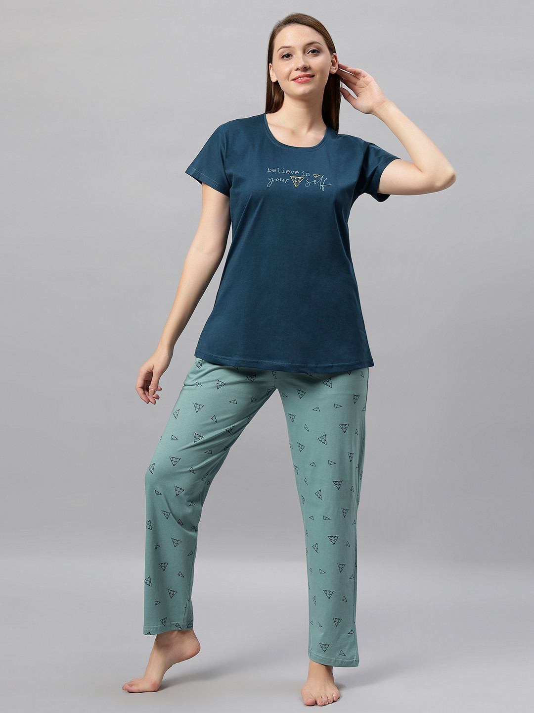 DZZO Women Printed Night suit