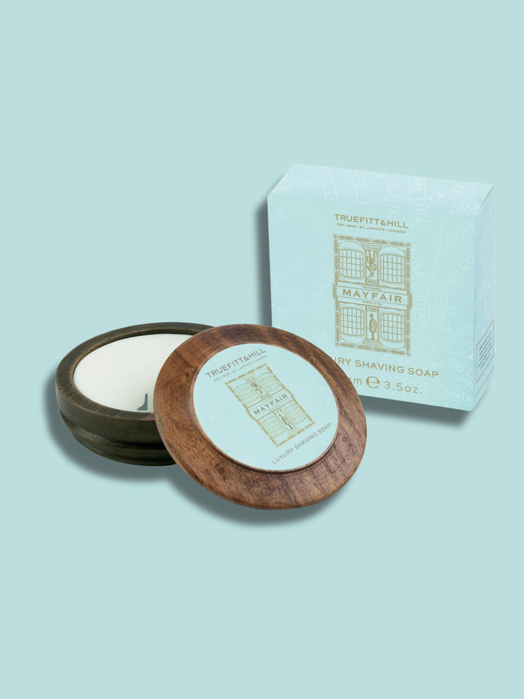 TRUEFITT & HILL Mayfair Luxury Shaving Soap In Wooden Bowl - 100g