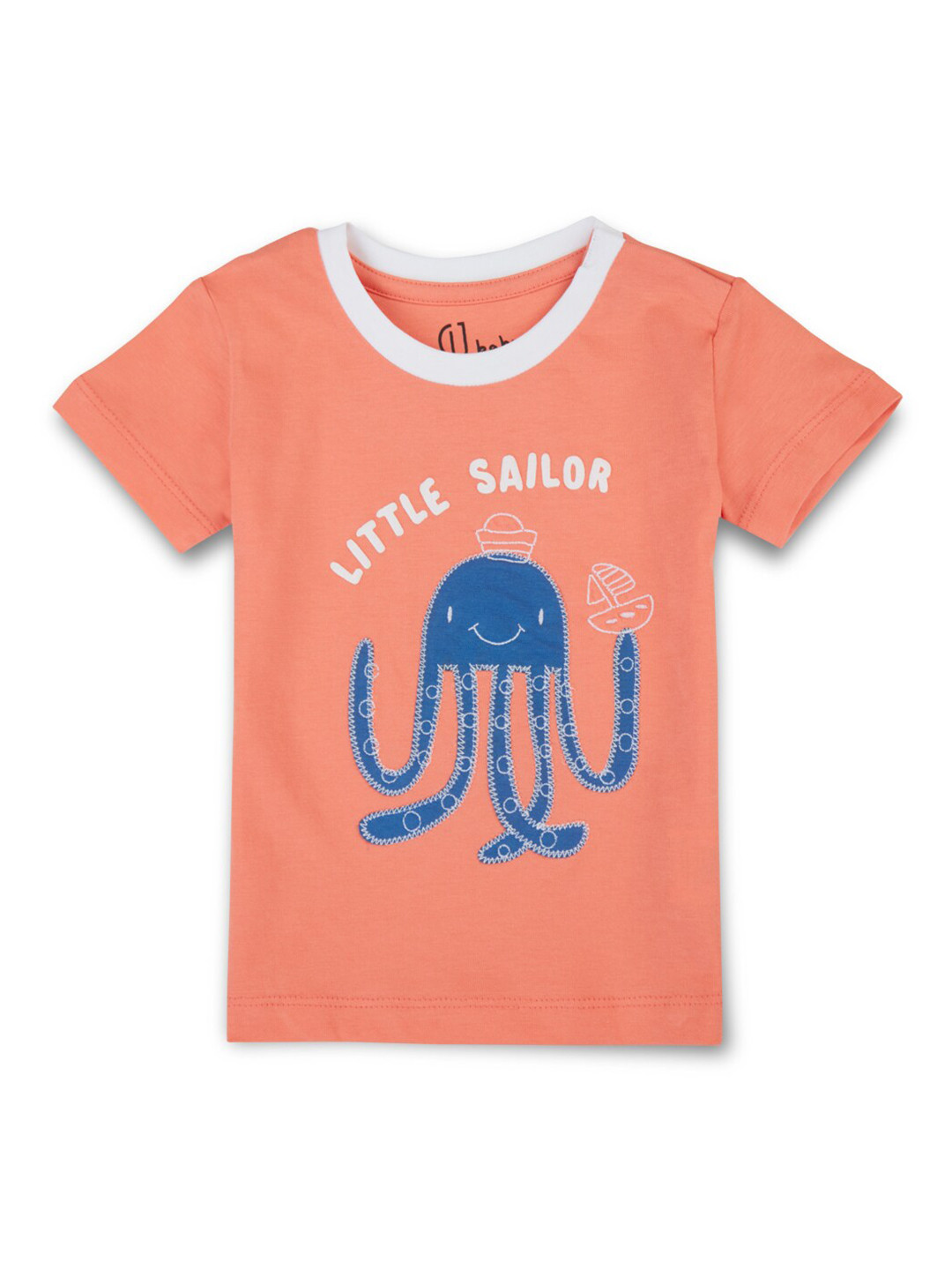 GJ baby Boys Printed Round Neck Short Sleeves Regular Fit T-shirt