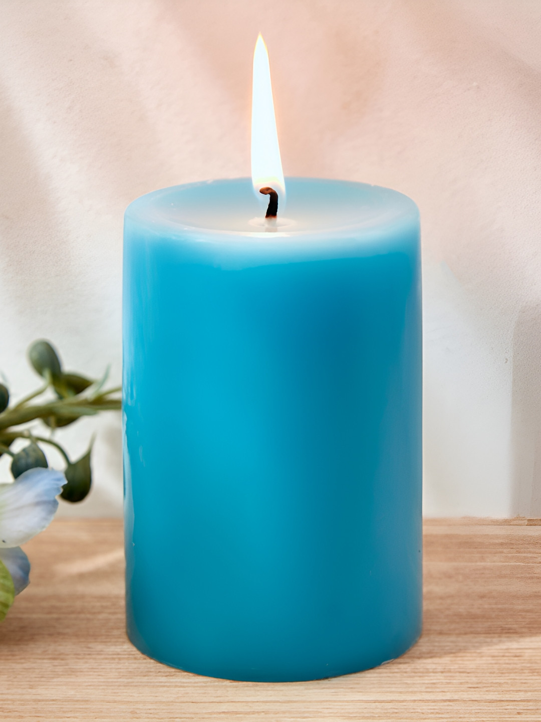 Home Centre Colour Refresh 1 Wick Berry Splash Solid Geometric Regular Pillar Candles