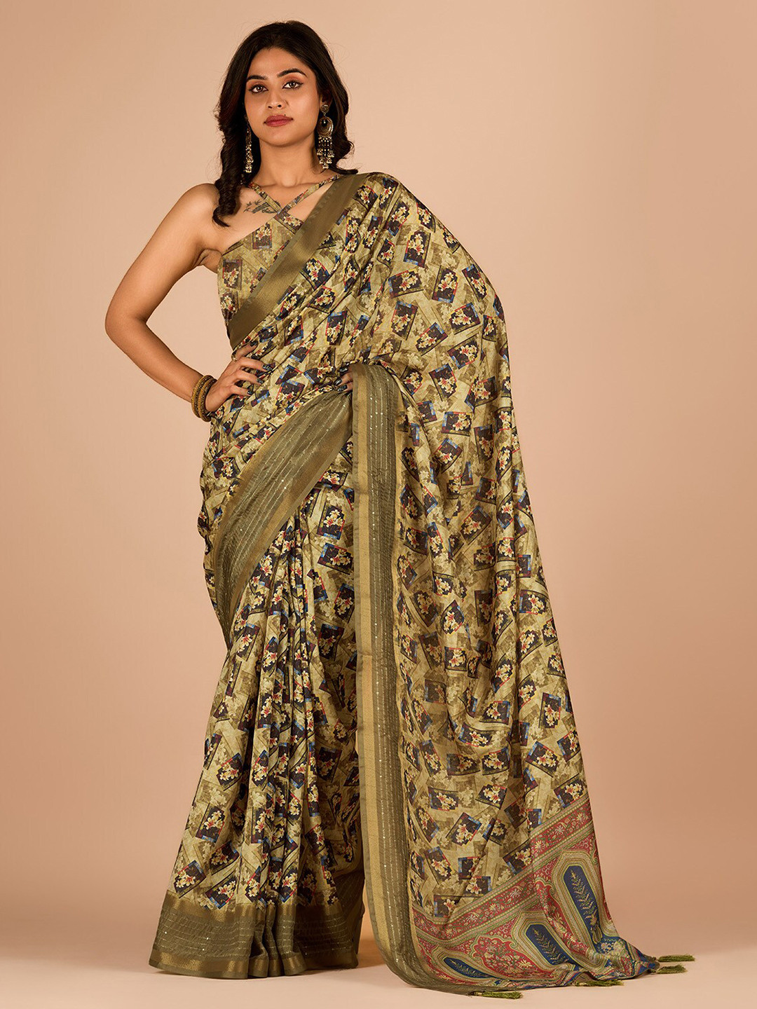 Sanwariya Silk Digital Printed Embellished Saree
