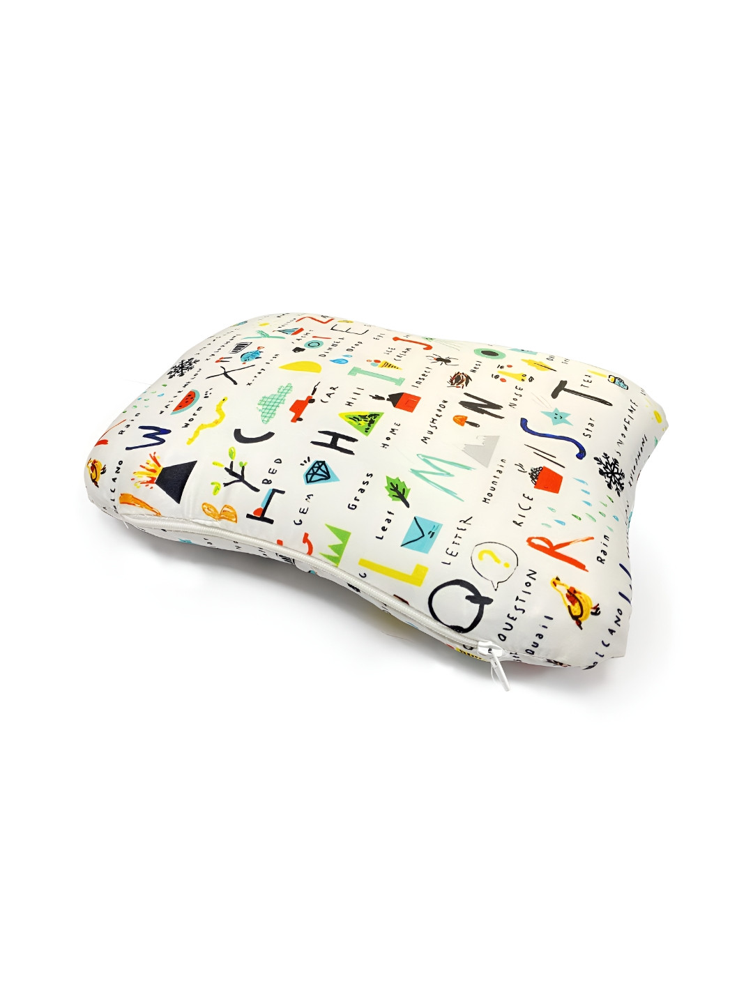 Sleepsia White Abstract Polyester Medium Memory Foam Baby Pillow-5 x 19 x 30 cm