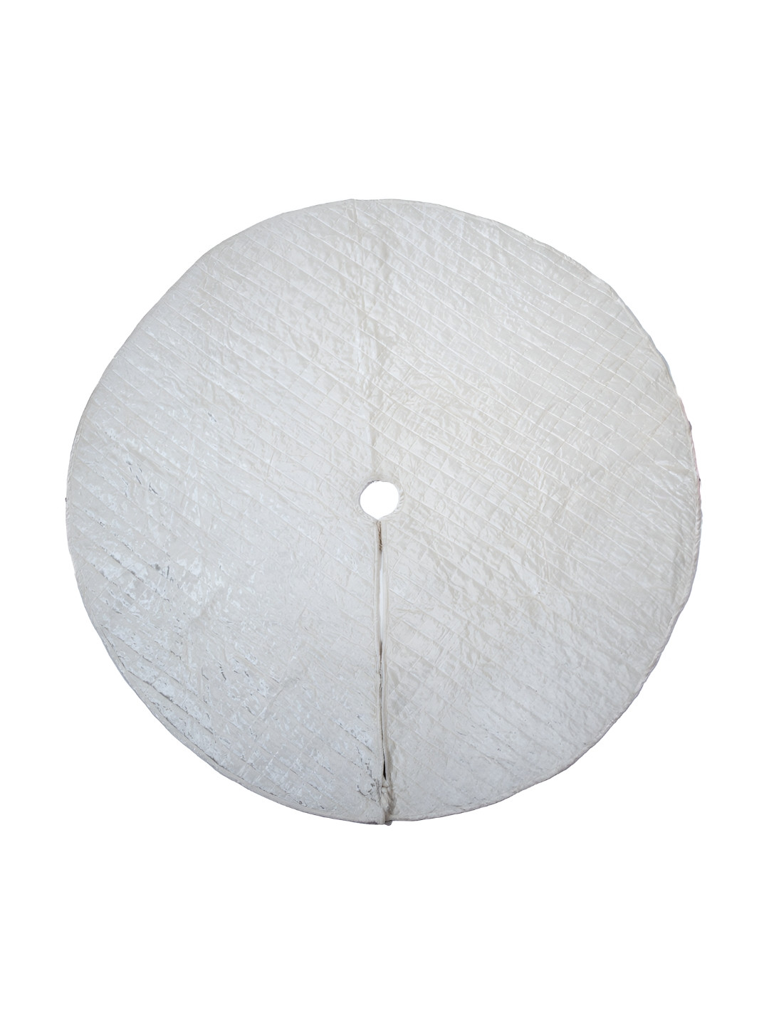 Home Heart Off White Quilted Velvet Christmas Tree Skirt