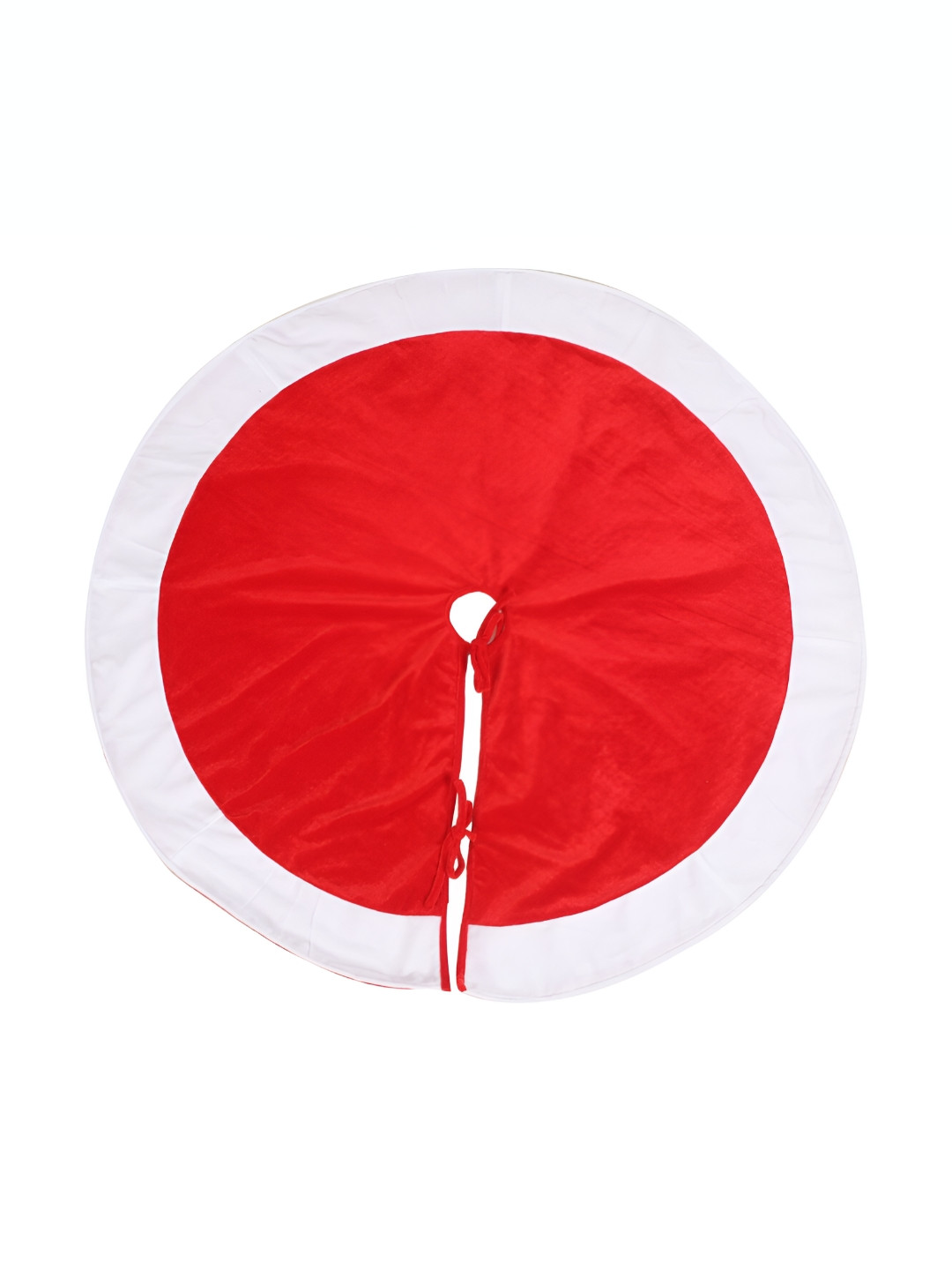 Home Heart Red & White Double Layered Christmas Tree Skirt Festive Decor