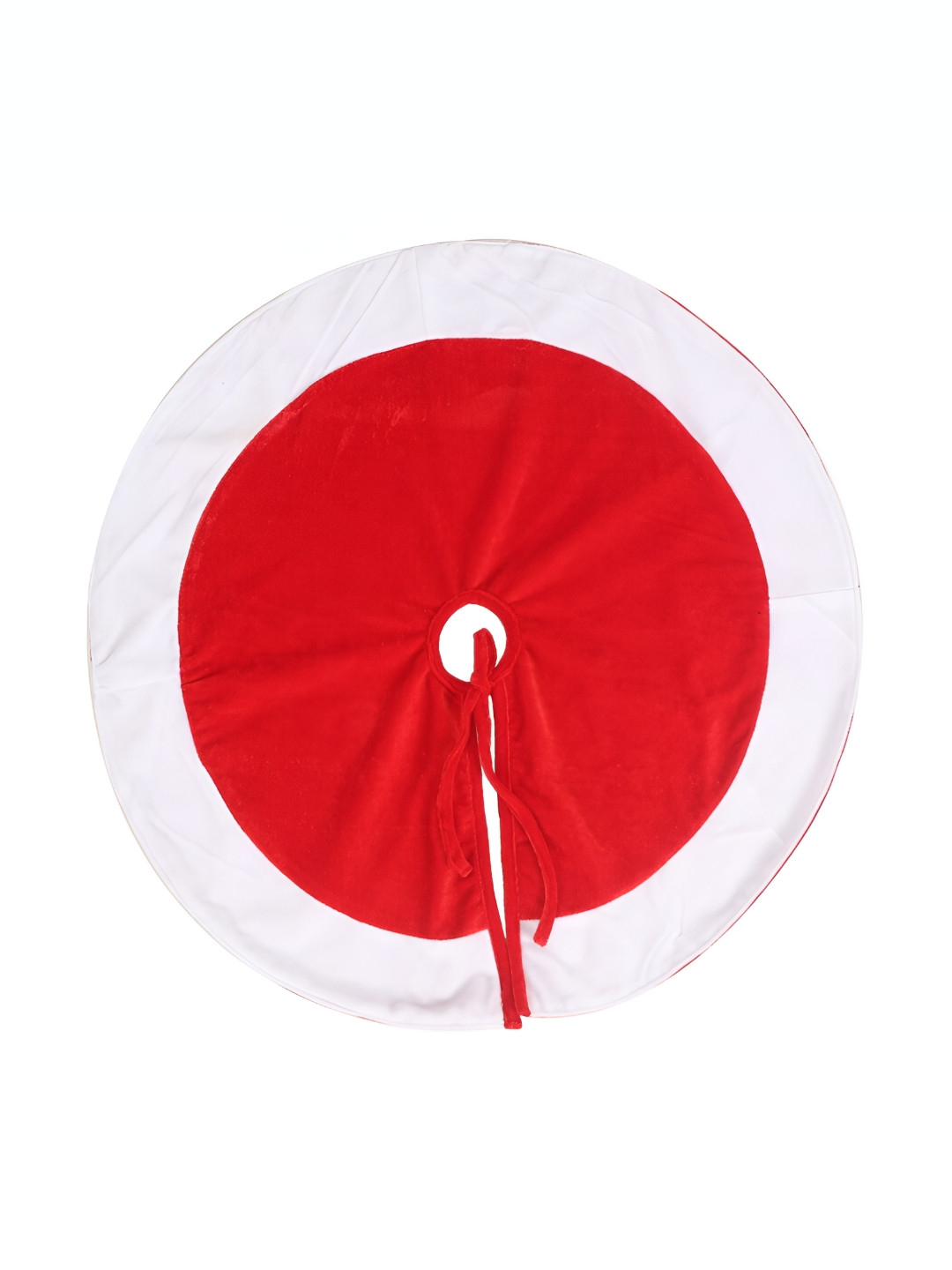 Home Heart Red & White Round Double Layered Christmas Tree Skirt Festive Decor