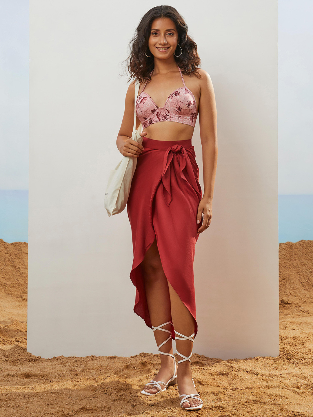 CMGE Tropical Printed Pure Cotton Bralette Top