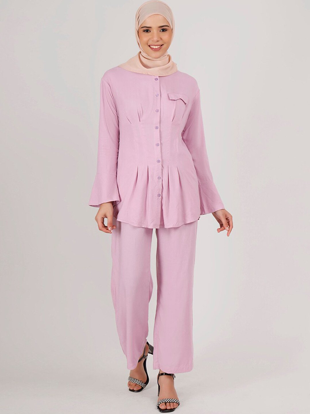 IDH London Bell Sleeves Shirt With Trousers Co-Ords