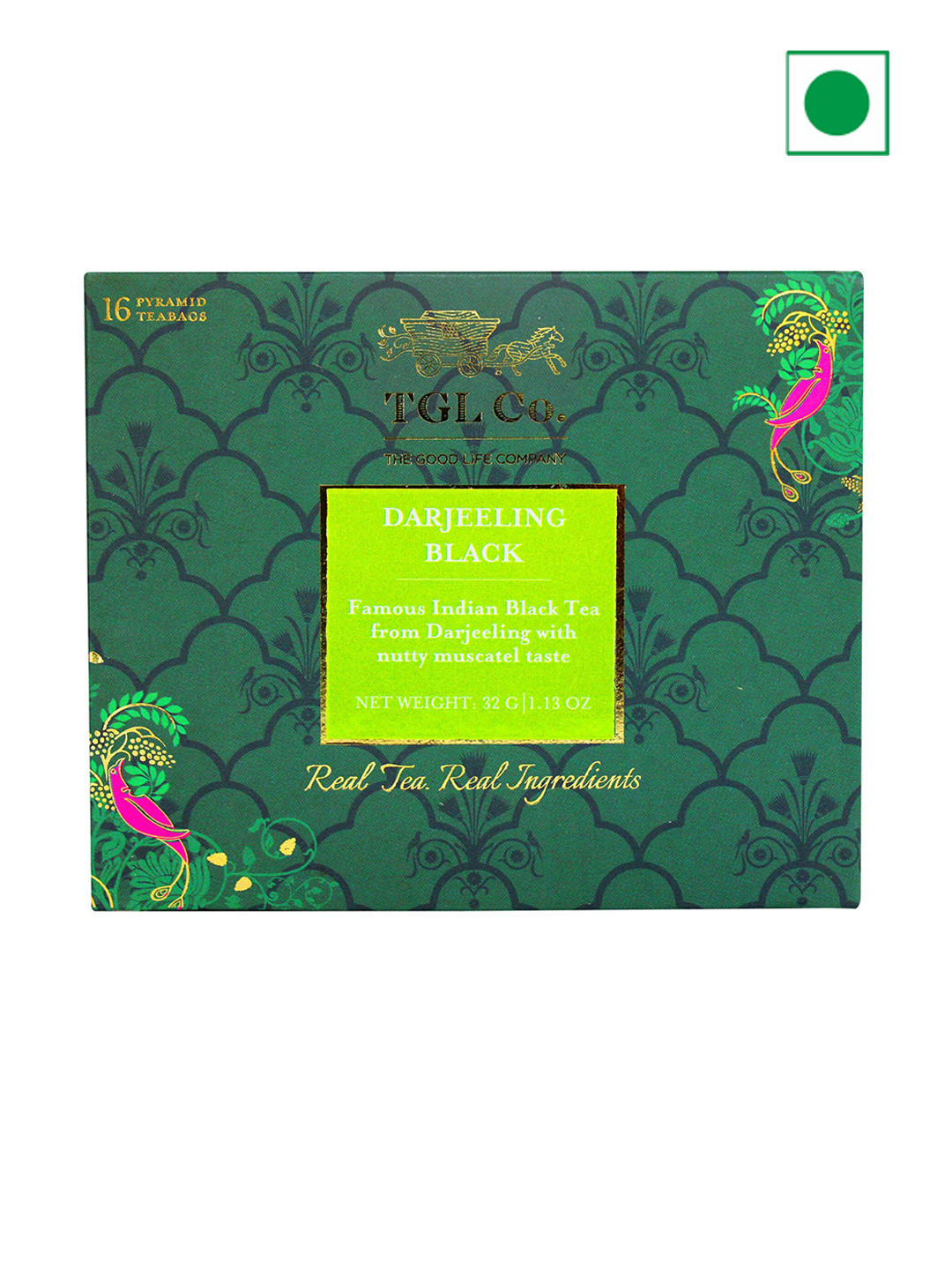 TGL Co. Pack of 3 Darjeeling Black Tea Bags/ Loose Tea 16 Tea Bags- 100gm