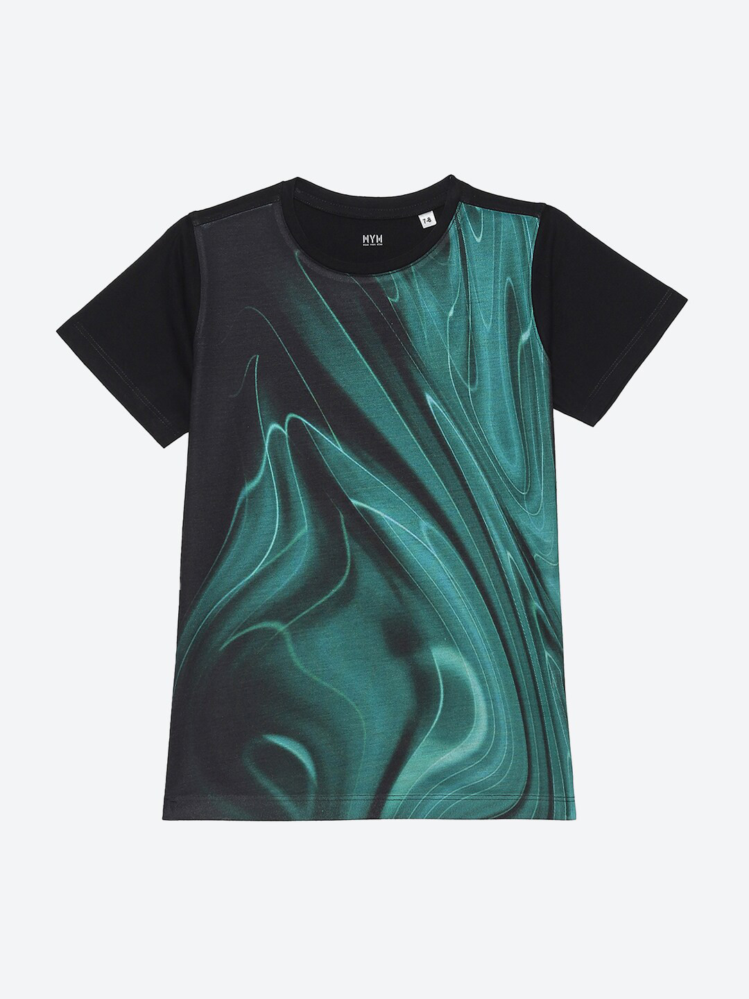 Wear Your Mind Boys Abstract Printed Round Neck Casual T-shirt
