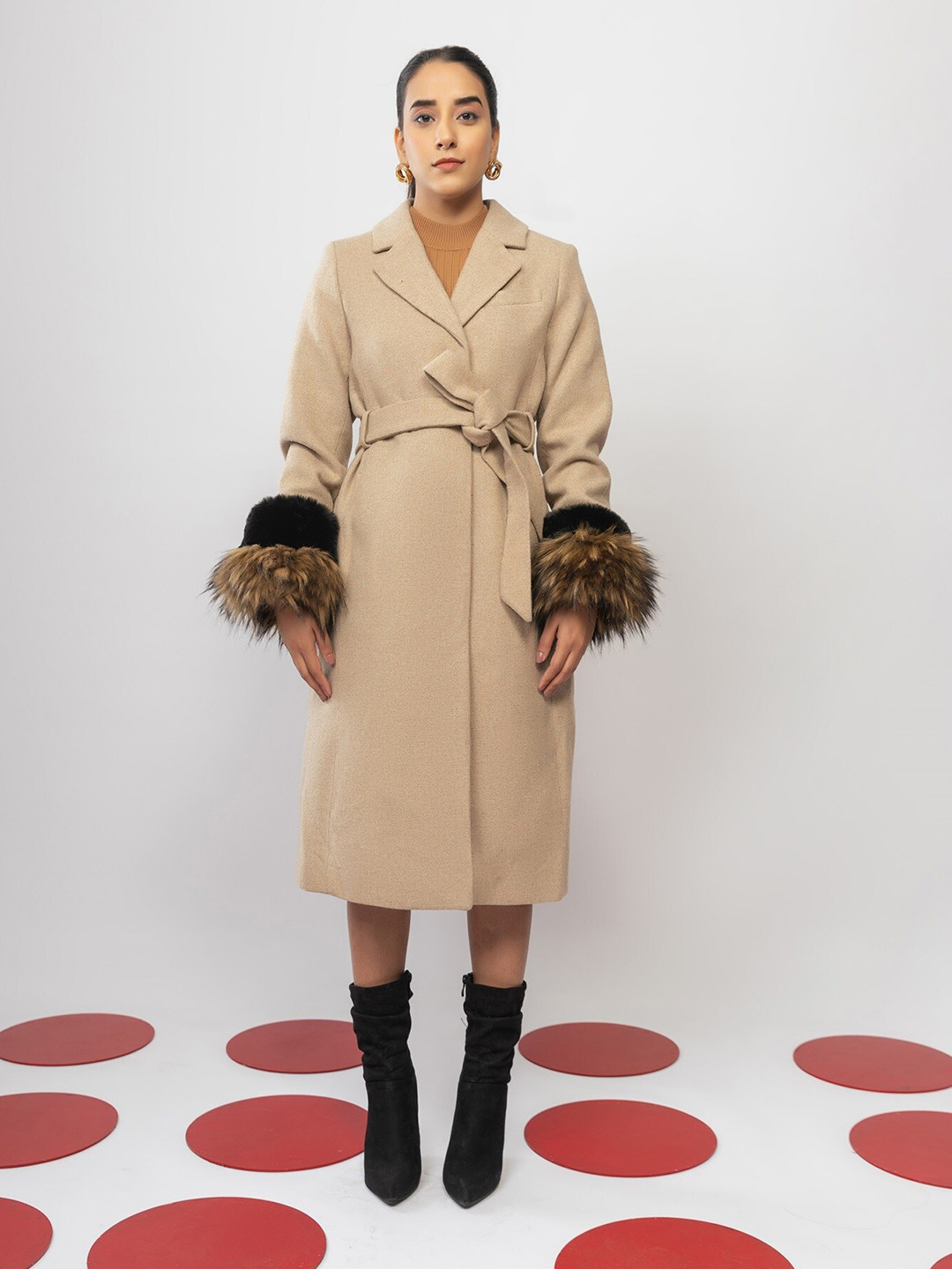 Heart Up My Sleeves Black & Brown Fur Cuff