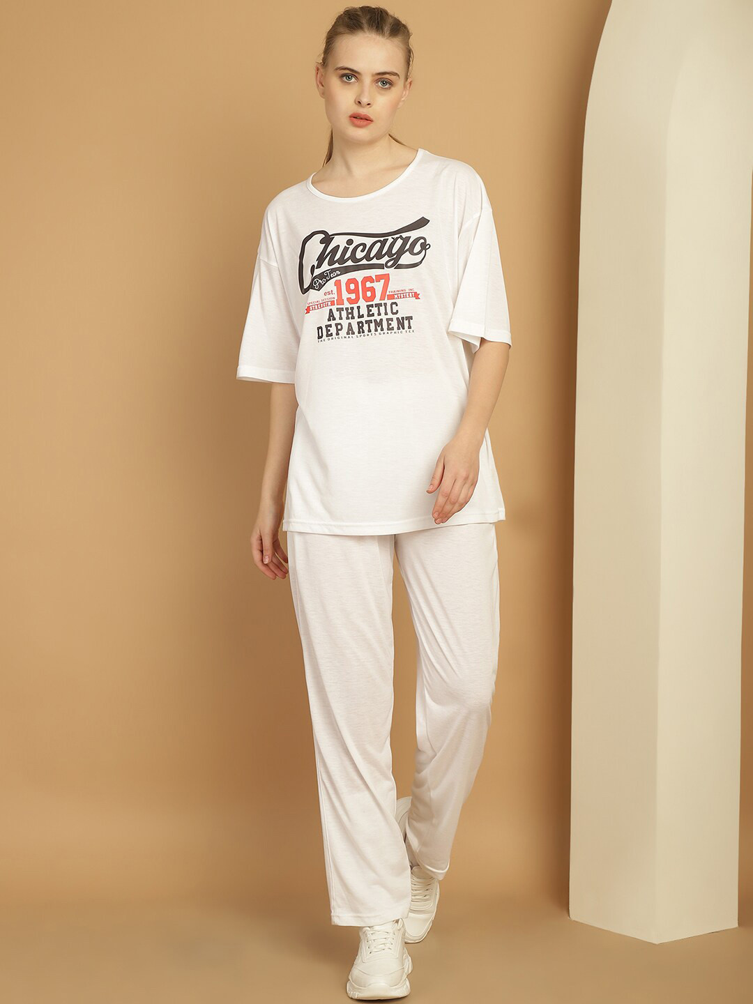 MACK JONNEY Printed Oversized Sports T-shirt and Track Pant